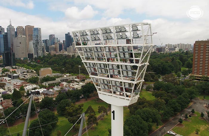Led lighting tower at Melbourne Cricket Ground
